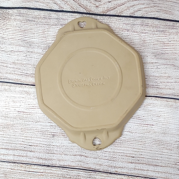 Vintage Brown Bag Cookie Art Mold Floral 8" - Picture 2 of 7